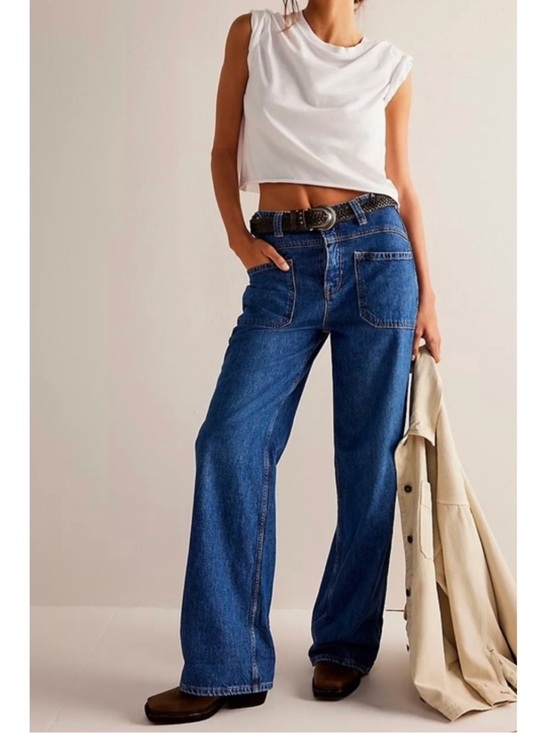 Free People Denim - NEW Free People We The Free Palmer Relaxed Cuff Jeans in Tunnel Vision Size 29